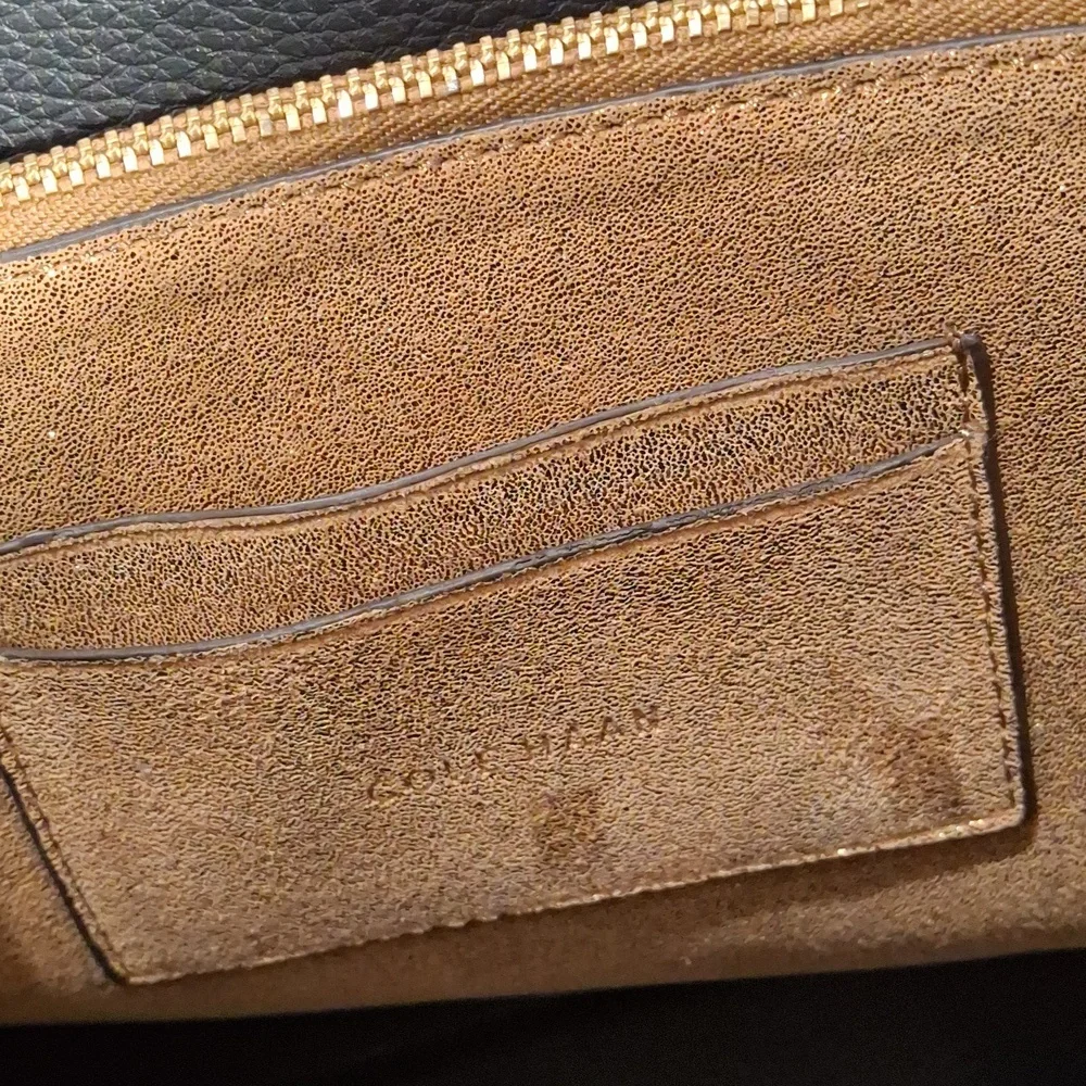 NWT Cole Haan Natalie Large Bronze Metallic Tote